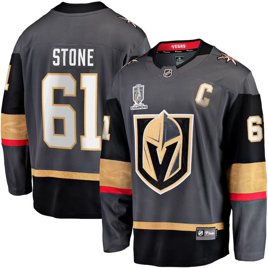 Vegas Golden Knights 61 Mark Stone 2023 Stanley Cup Champions Alternate Breakaway Player Jersey Black