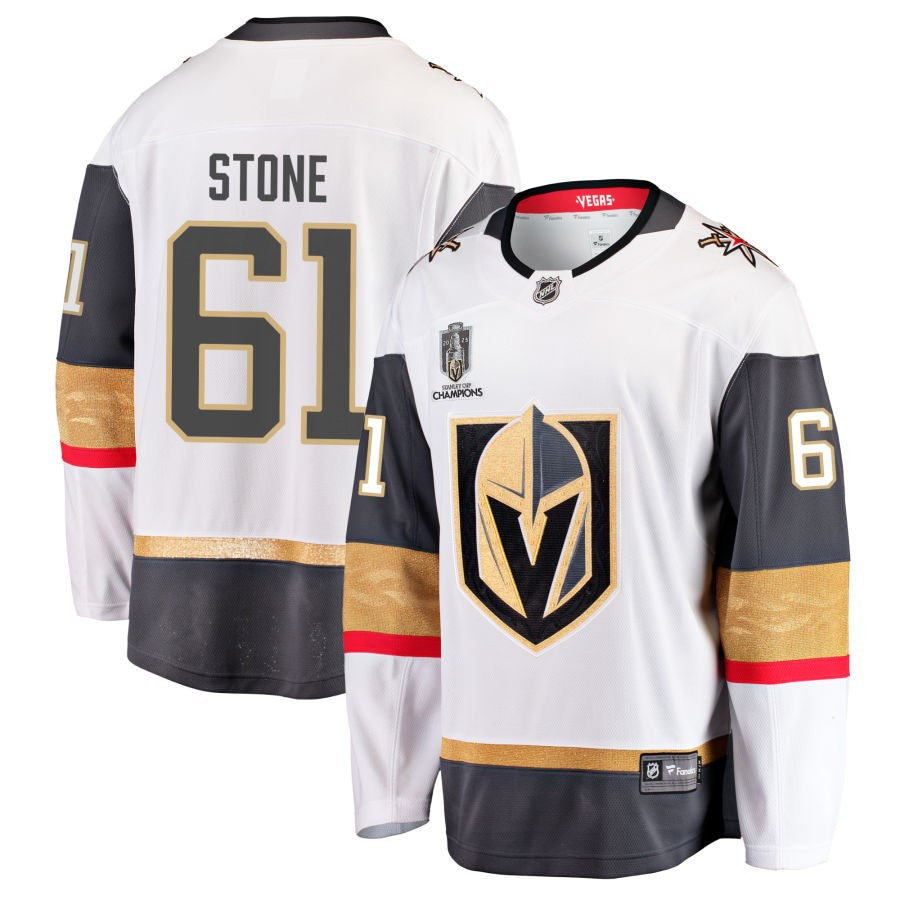 Vegas Golden Knights 61 Mark Stone 2023 Stanley Cup Champions Away Jersey White