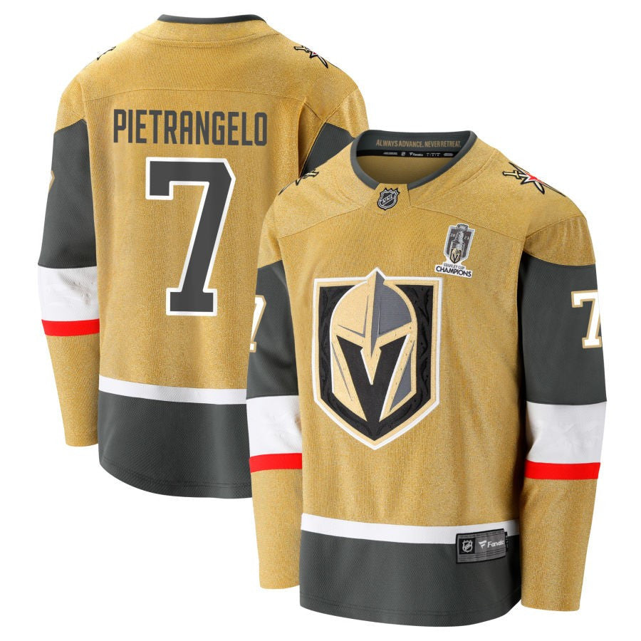 Vegas Golden Knights 7 Alex Pietrangelo 2023 Stanley Cup Champions Home Jersey Gold