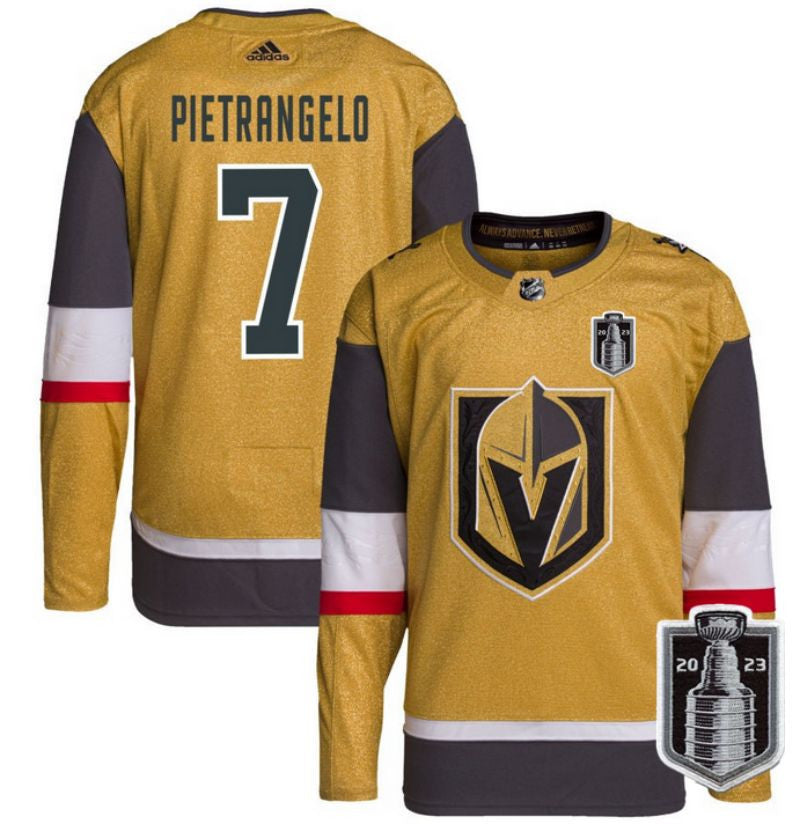 Vegas Golden Knights 7 Alex Pietrangelo Gold 2023 Stanley Cup Final Stitched