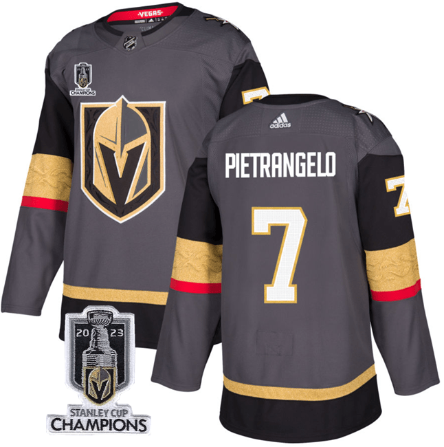 Vegas Golden Knights 7 Alex Pietrangelo Grey 2023 Stanley Cup Champions Stitched