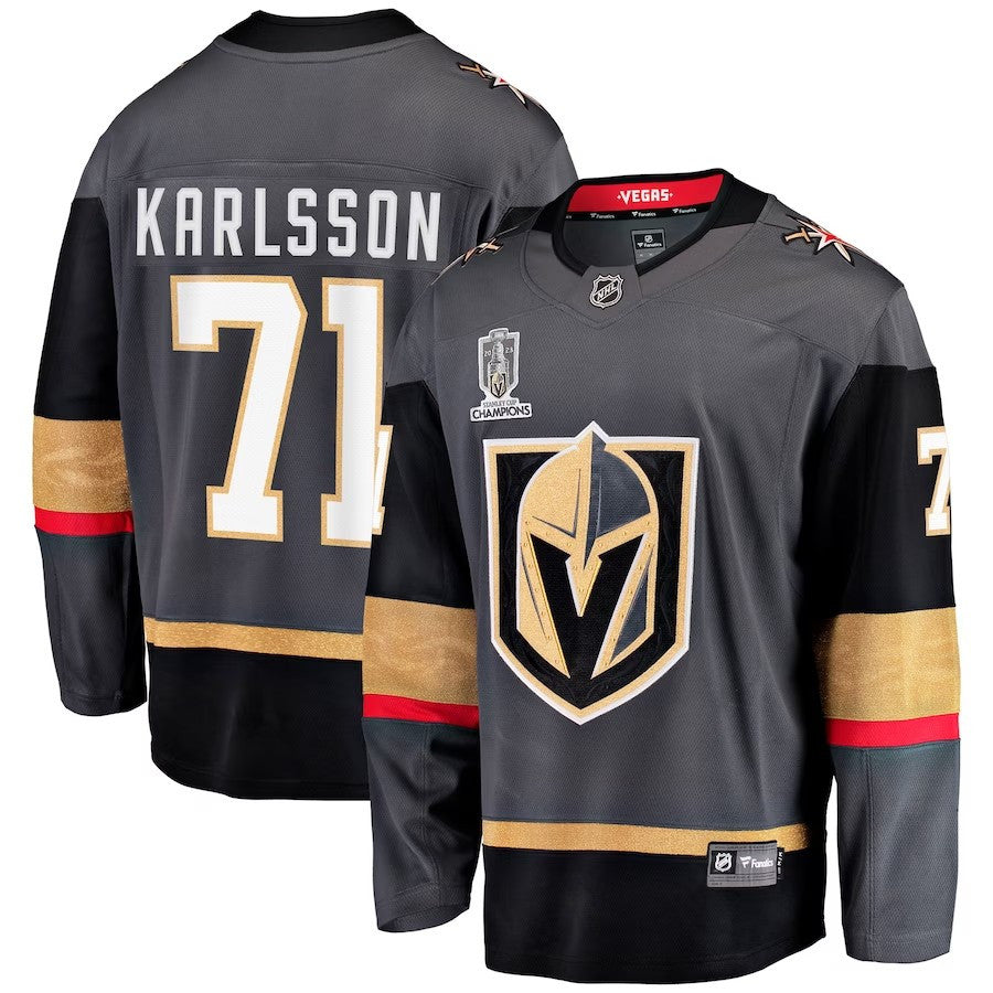 Vegas Golden Knights 71 William Karlsson 2023 Stanley Cup Champions Alternate Breakaway Player Jersey Black