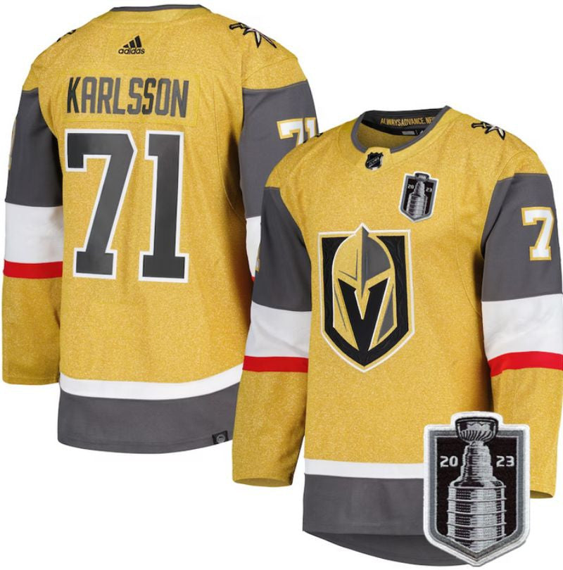 Vegas Golden Knights 71 William Karlsson Gold 2023 Stanley Cup Final Stitched