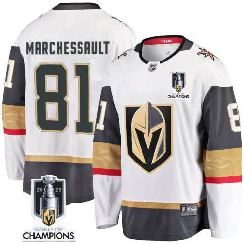 Vegas Golden Knights 81 Jonathan Marchessault 2023 Stanley Champions White Jersey