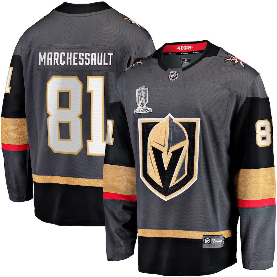Vegas Golden Knights 81 Jonathan Marchessault 2023 Stanley Cup Champions Alternate Breakaway Player Jersey Black