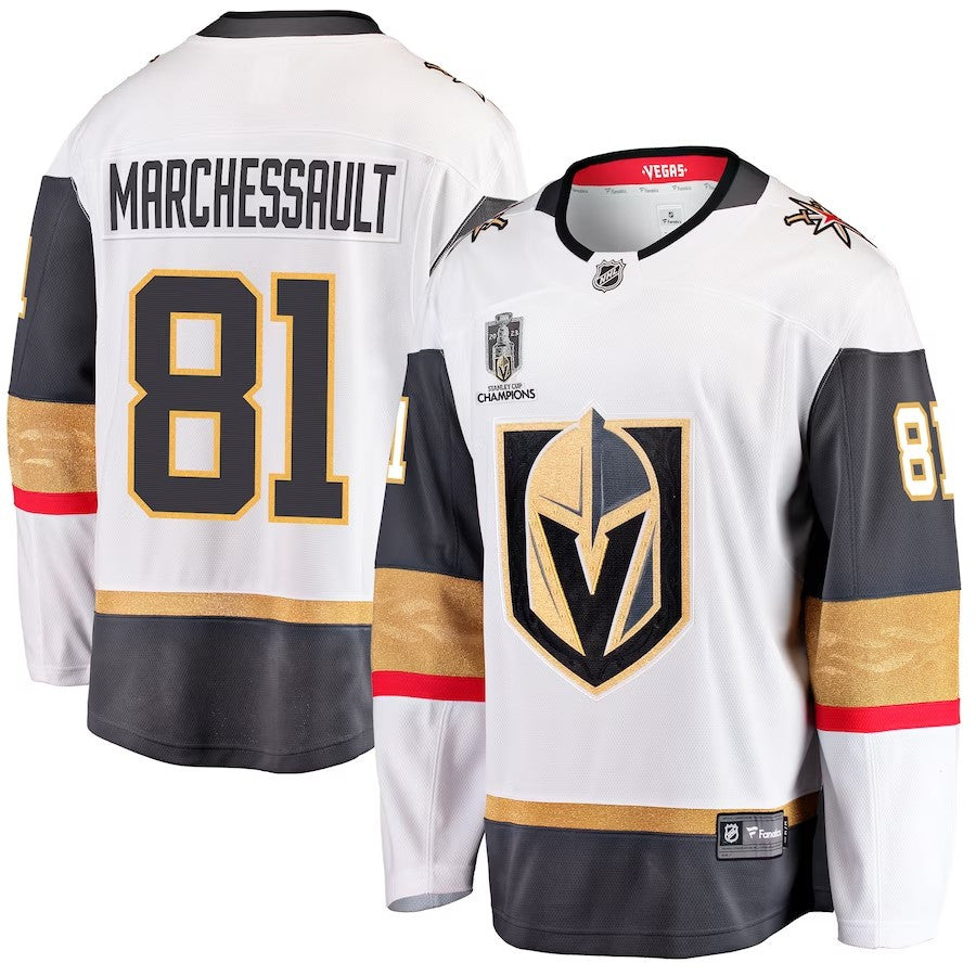 Vegas Golden Knights 81 Jonathan Marchessault 2023 Stanley Cup Champions Away Breakaway Player Jersey White
