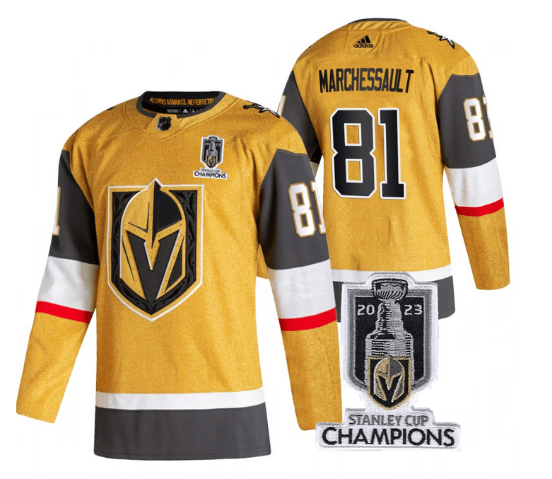 Vegas Golden Knights 81 Jonathan Marchessault Gold 2023 Stanley Cup Champions
