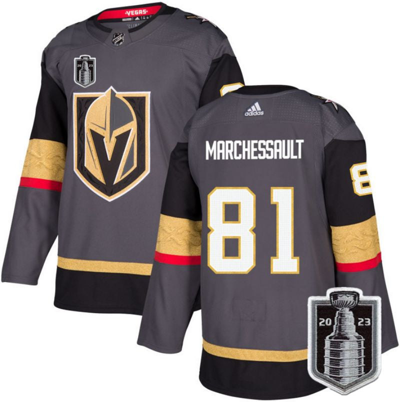 Vegas Golden Knights 81 Jonathan Marchessault Gray 2023 Stanley Cup Final Stitched