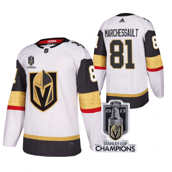 Vegas Golden Knights 81 Jonathan Marchessault White 2023 Stanley Cup Champions