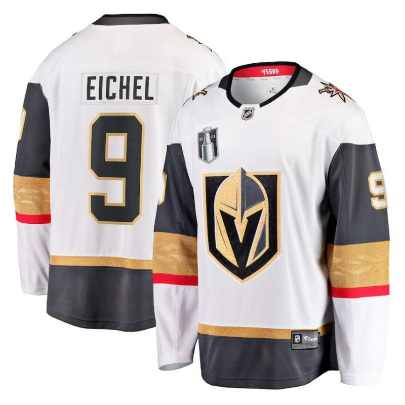 Vegas Golden Knights 9 Jack Eichel Branded 2023 Stanley Cup Final Away Breakaway Player Jersey White