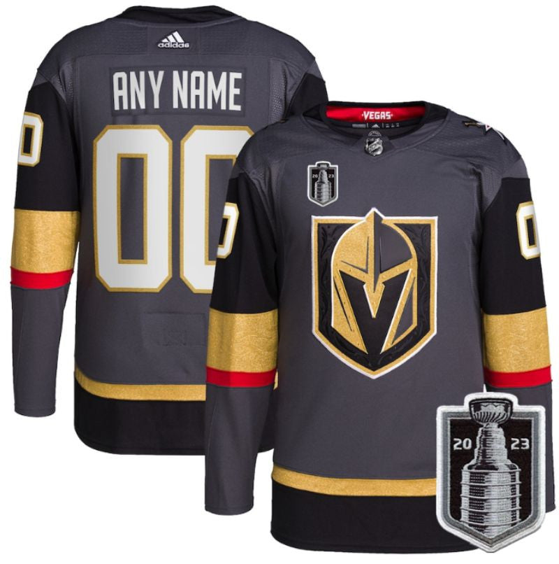 Vegas Golden Knights Active Player Custom Grey 2023 Stanley Cup Final Stitched