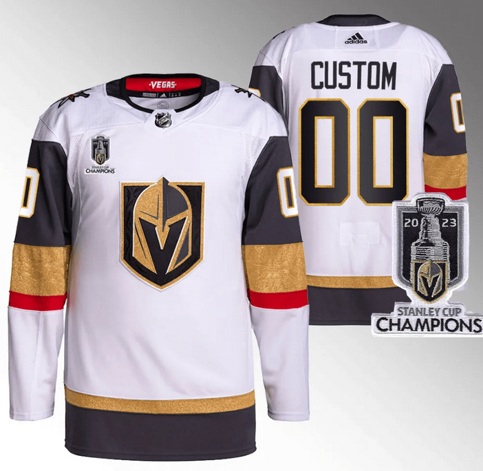 Vegas Golden Knights Active Player Custom White 2023 Stanley Cup Champions Stitched White