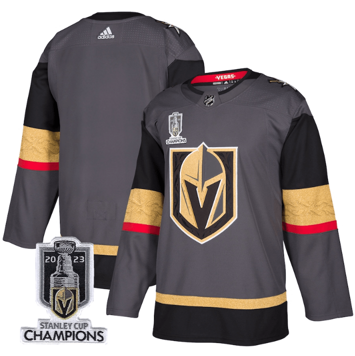 Vegas Golden Knights Blank Gray 2023 Stanley Cup Champions Stitched Jersey Black