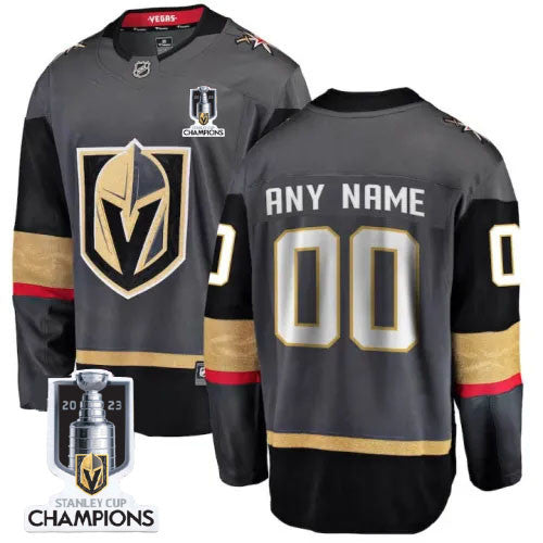 Vegas Golden Knights Custom 2023 Stanley Champions Jersey Black