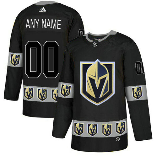 Vegas Golden Knights Custom Black Team Logos Fashion Jersey