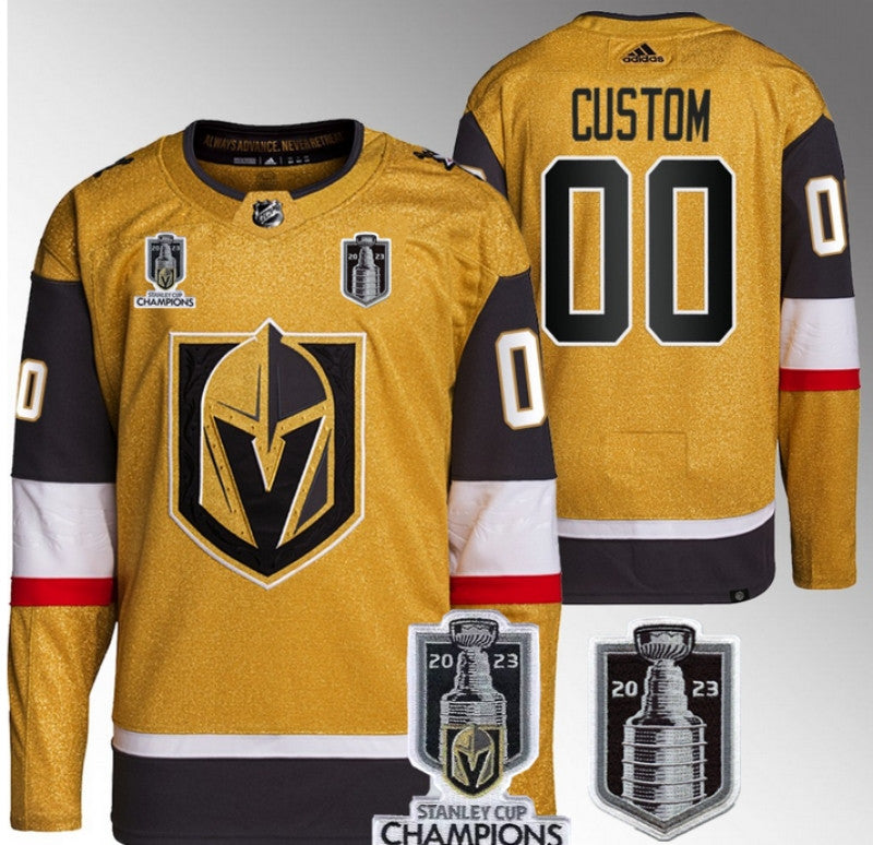 Vegas Golden Knights Custom Gold 2023 Stanley Cup Final And Champions Patch