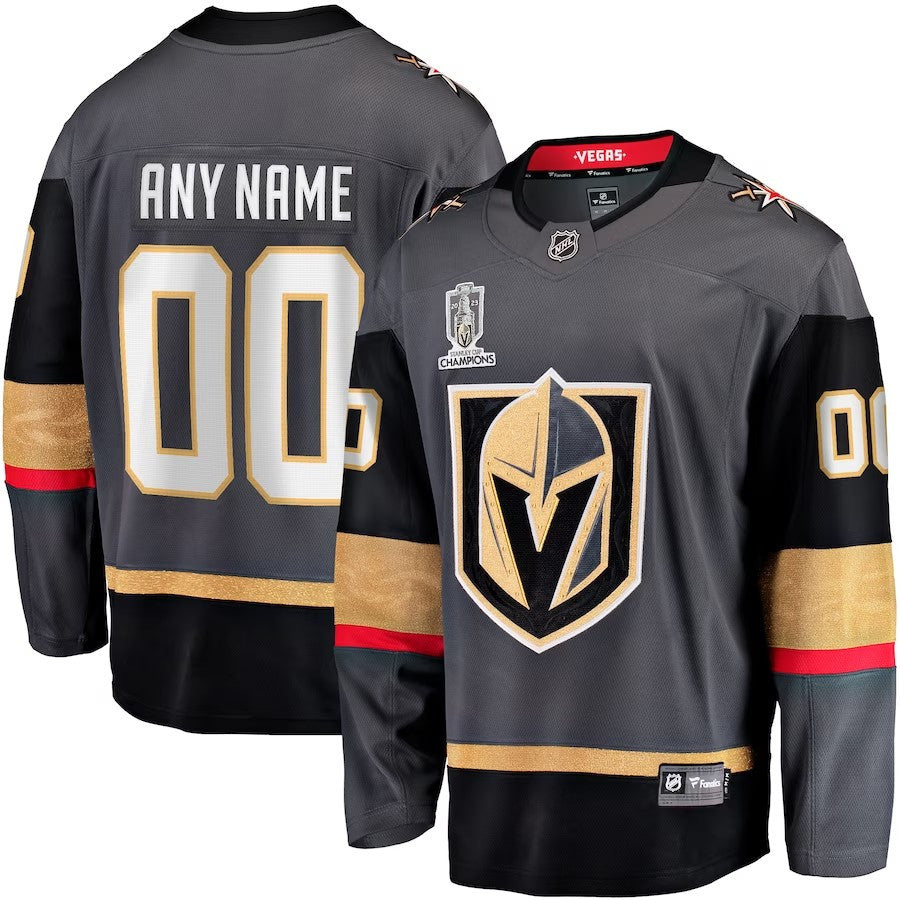 Vegas Golden Knights Fanatics Branded 2023 Stanley Cup Champions Alternate Breakaway Custom Jersey Black