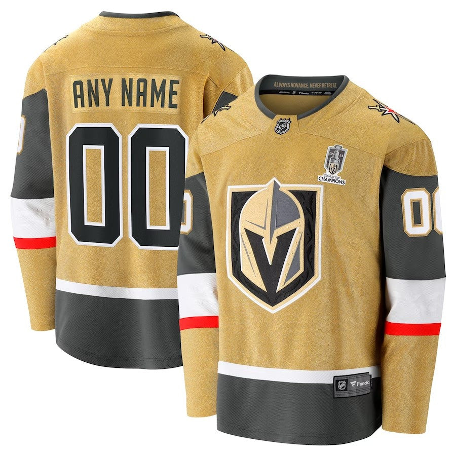 Vegas Golden Knights Fanatics Branded 2023 Stanley Cup Champions Home Breakaway Custom Jersey Gold