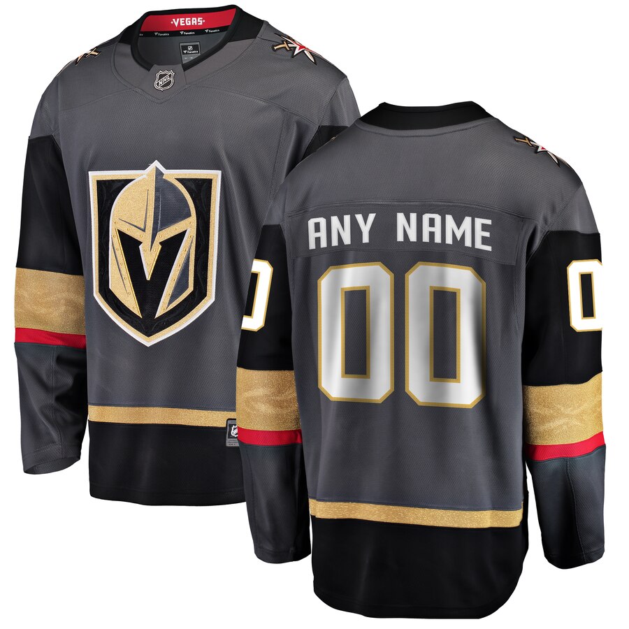 Vegas Golden Knights Fanatics Branded Home Breakaway Custom Jersey Black