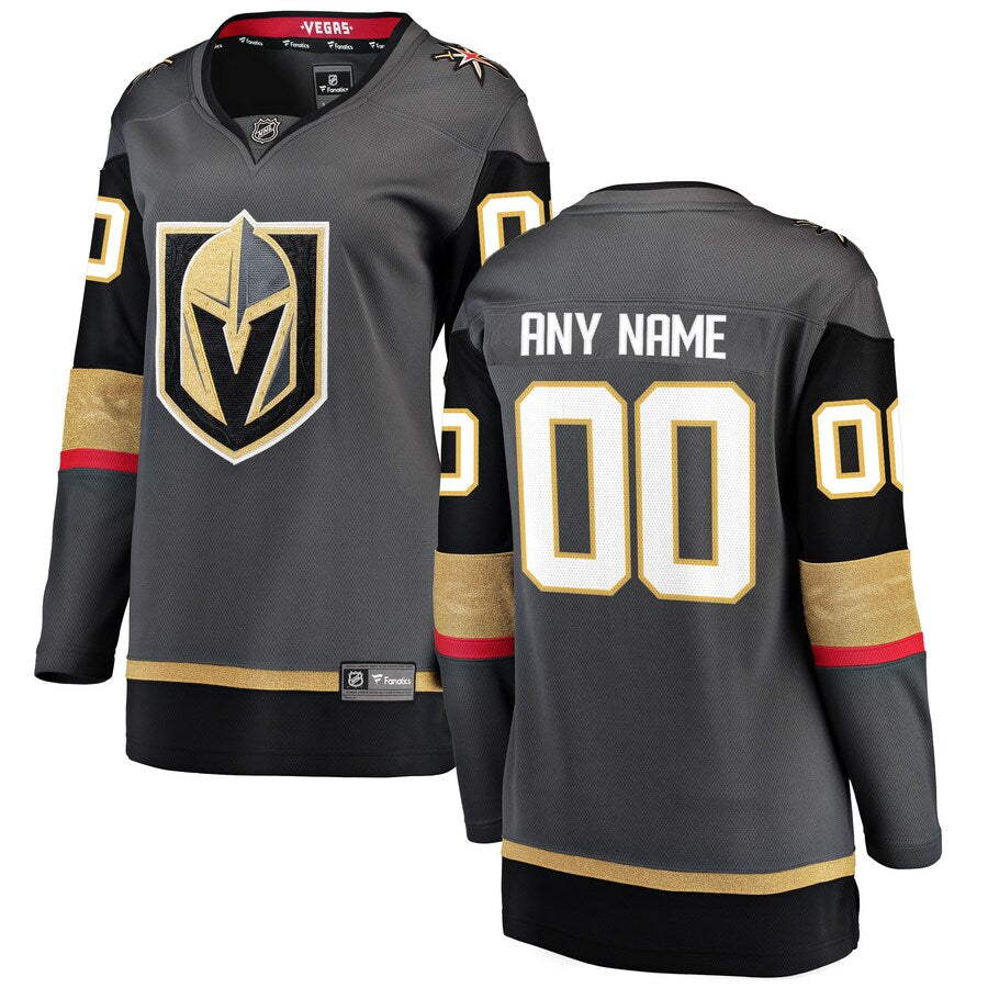 Vegas Golden Knights Fanatics Branded Womens Home Breakaway Custom Jersey Black