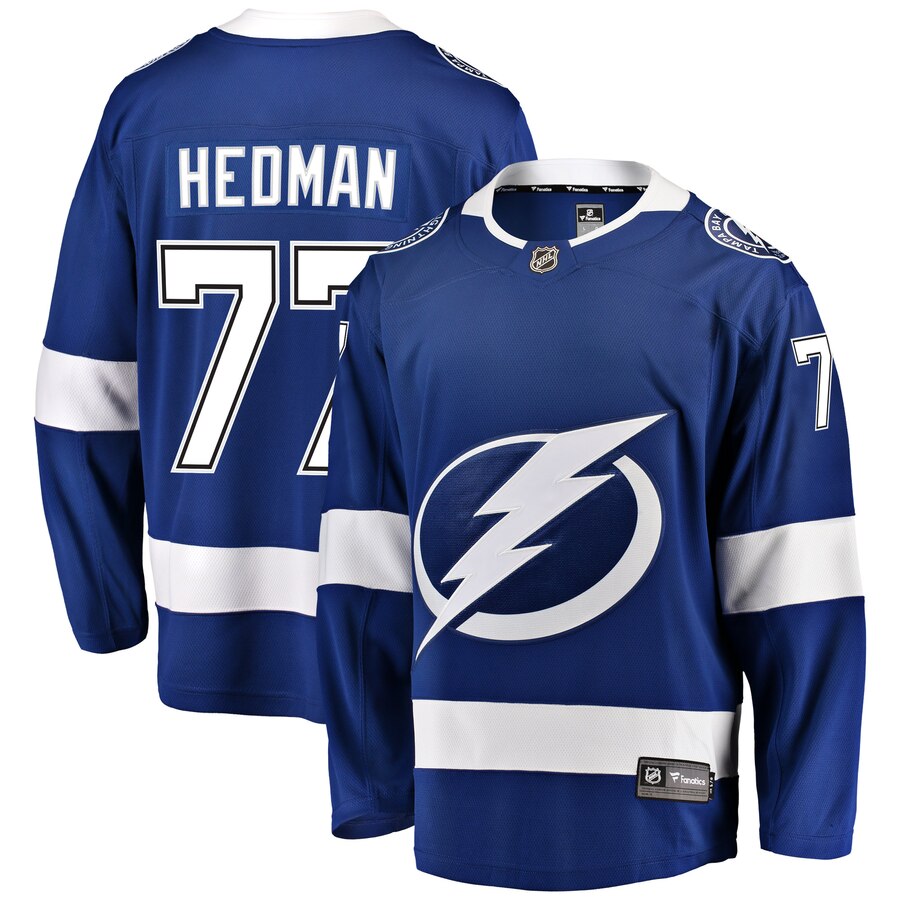 Victor Hedman Tampa Bay Lightning Fanatics Branded Home Premier Breakaway Player Jersey Blue