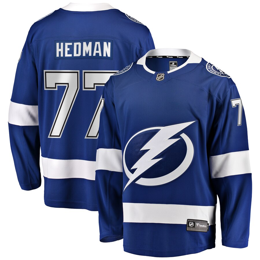 Victor Hedman Tampa Bay Lightning Fanatics Branded Youth Home Premier Breakaway Player Jersey Blue