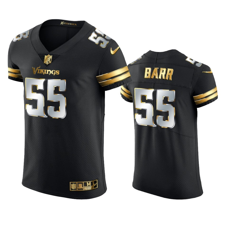 Vikings Anthony Barr Golden Edition Black Vapor Elite Jersey