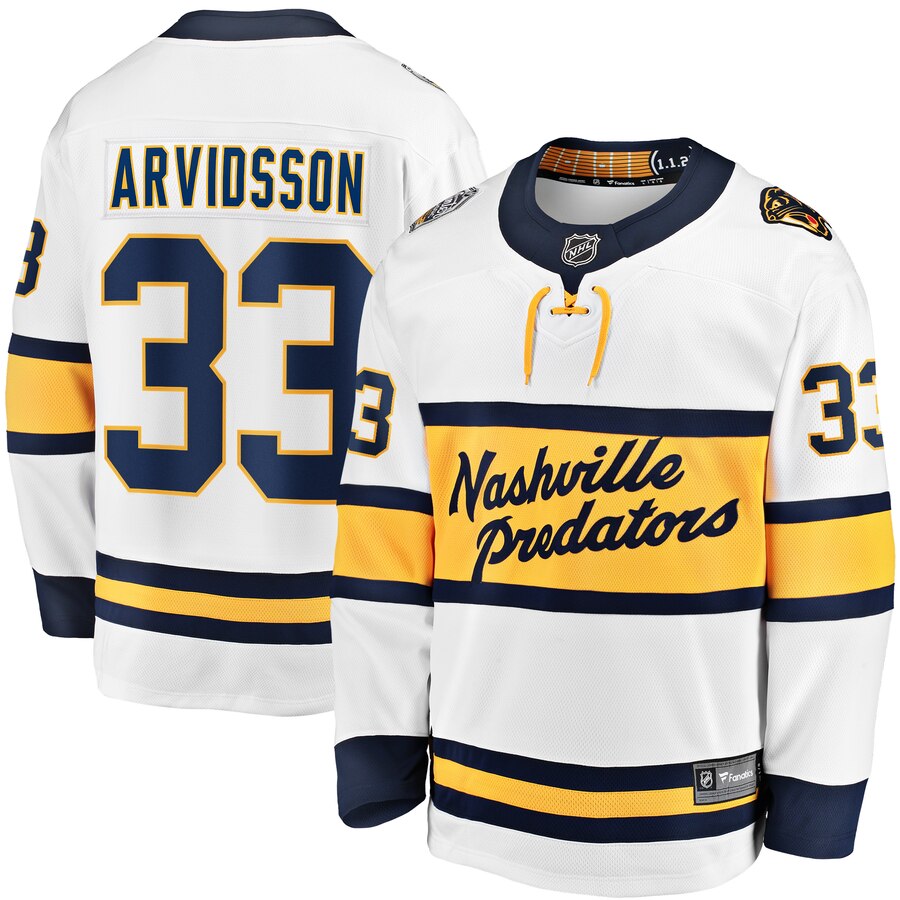 Viktor Arvidsson Nashville Predators Fanatics Branded 2020 Winter Classic Breakaway Player Jersey White