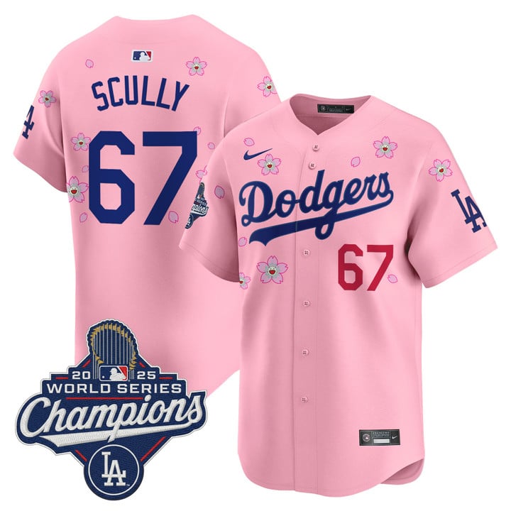 Vin Scully Jersey #67 Dodgers 2025 World Series Champions Stitched