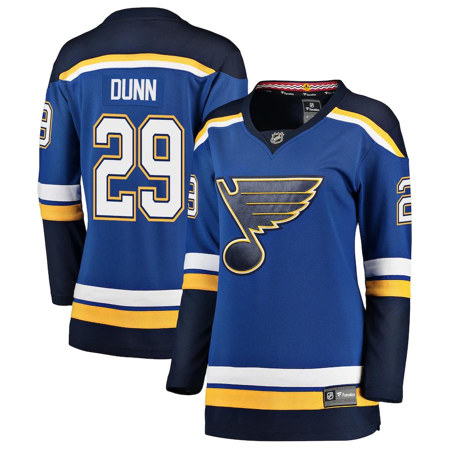 Vince Dunn St Louis Blues Fanatics Branded Womens Breakaway Player Jersey Blue
