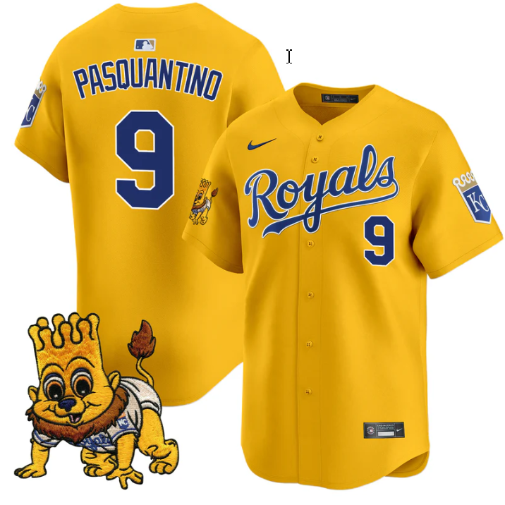 Vinnie Pasquantino Jersey #9 Kansas City Royals Sluggerrr Patch Vapor Premier Li