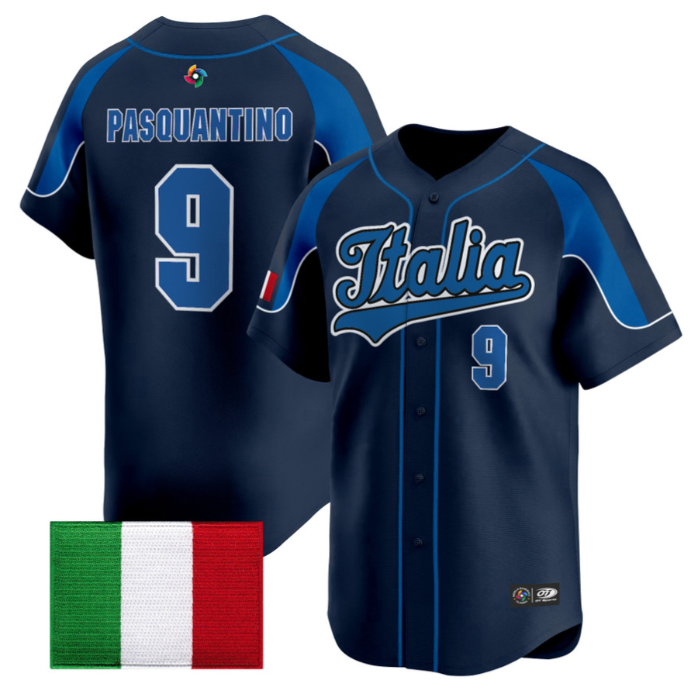 Vinnie Pasquantino Jersey #9 Team Italy 2026 World Baseball Stitched