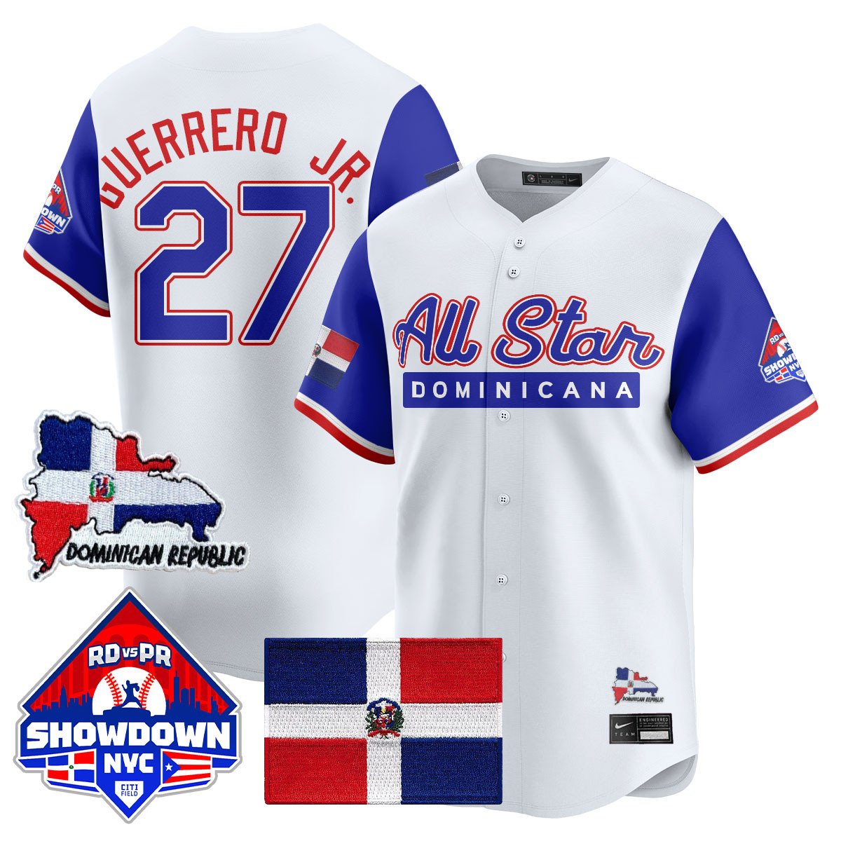Vlad Guerrero Jr Jersey #27 Dominican Republic Baseball All-Star 2025