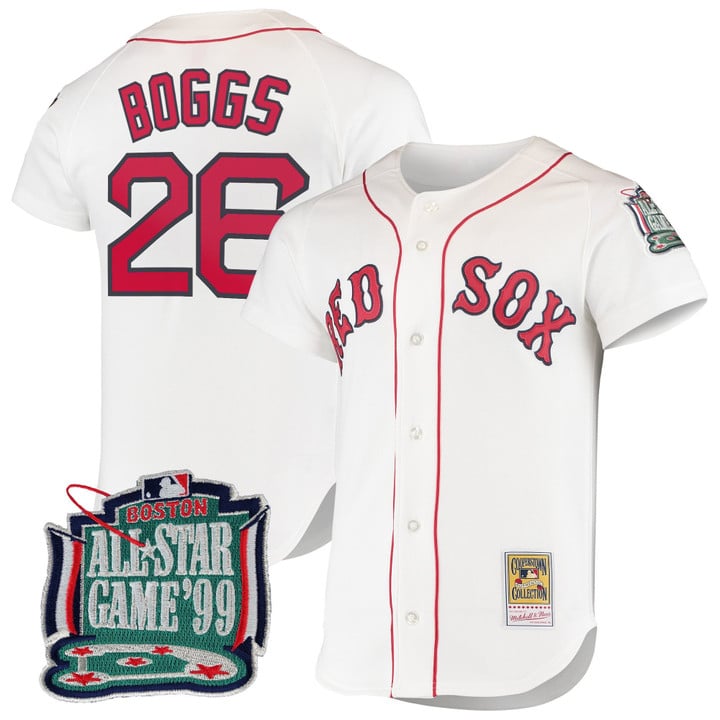 Wade Boggs Jersey #26 Boston Red Sox Throwback Cooperstown Stitched White