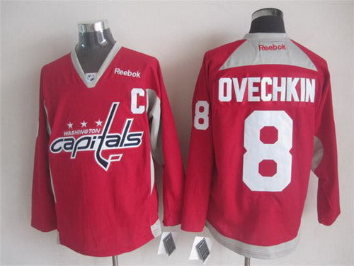 Washington Capitals 8 Alex Ovechkin 2014 Training Red Jersey