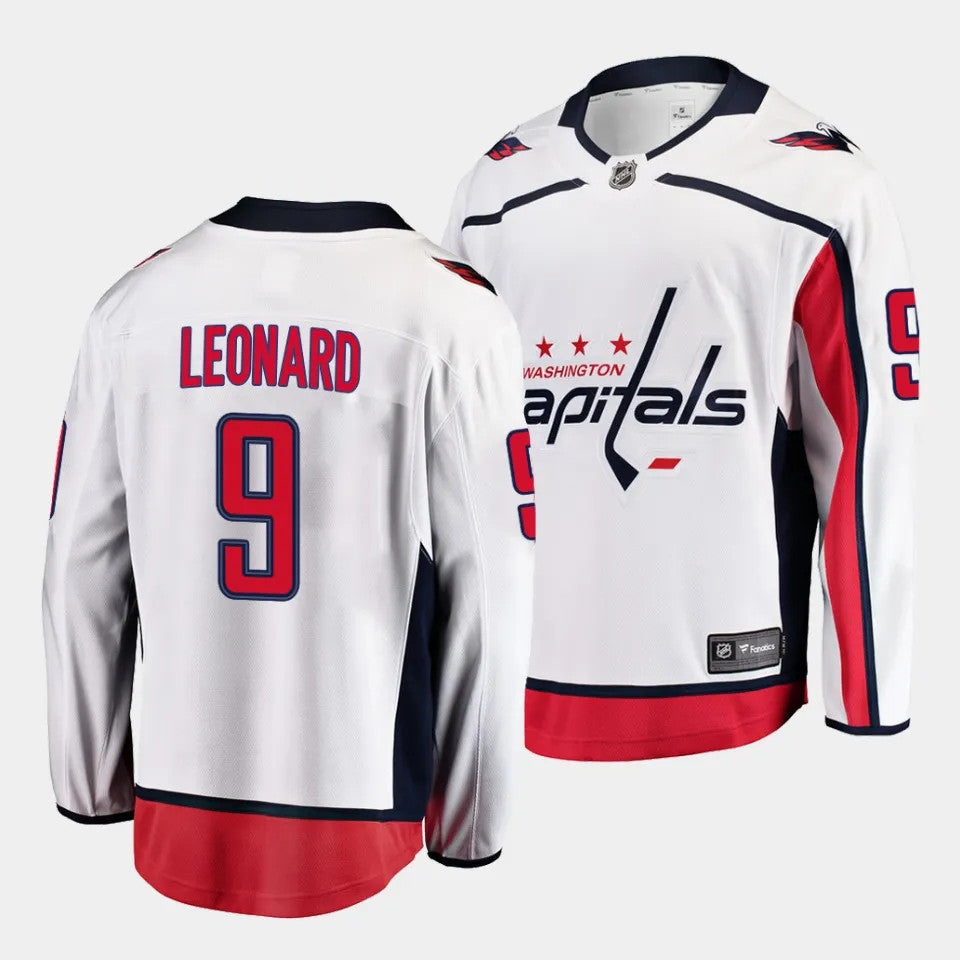 Washington Capitals 9 Ryan Leonard Away White Jersey 2023 Nhl Draft
