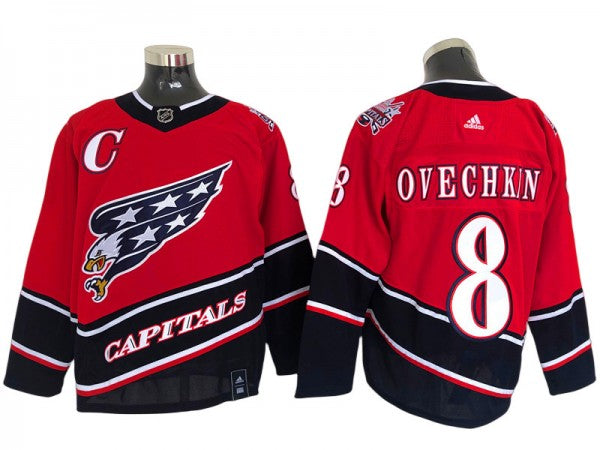 Washington Capitals #8 Alex Ovechkin Red 2020&21 Reverse Retro Jersey