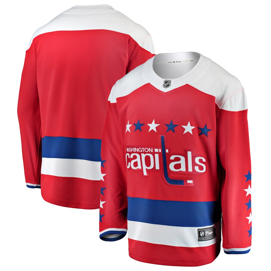 Washington Capitals Fanatics Branded Alternate Breakaway Blank Jersey Red