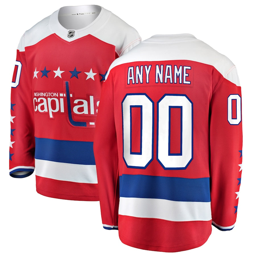 Washington Capitals Fanatics Branded Alternate Breakaway Custom Jersey Red