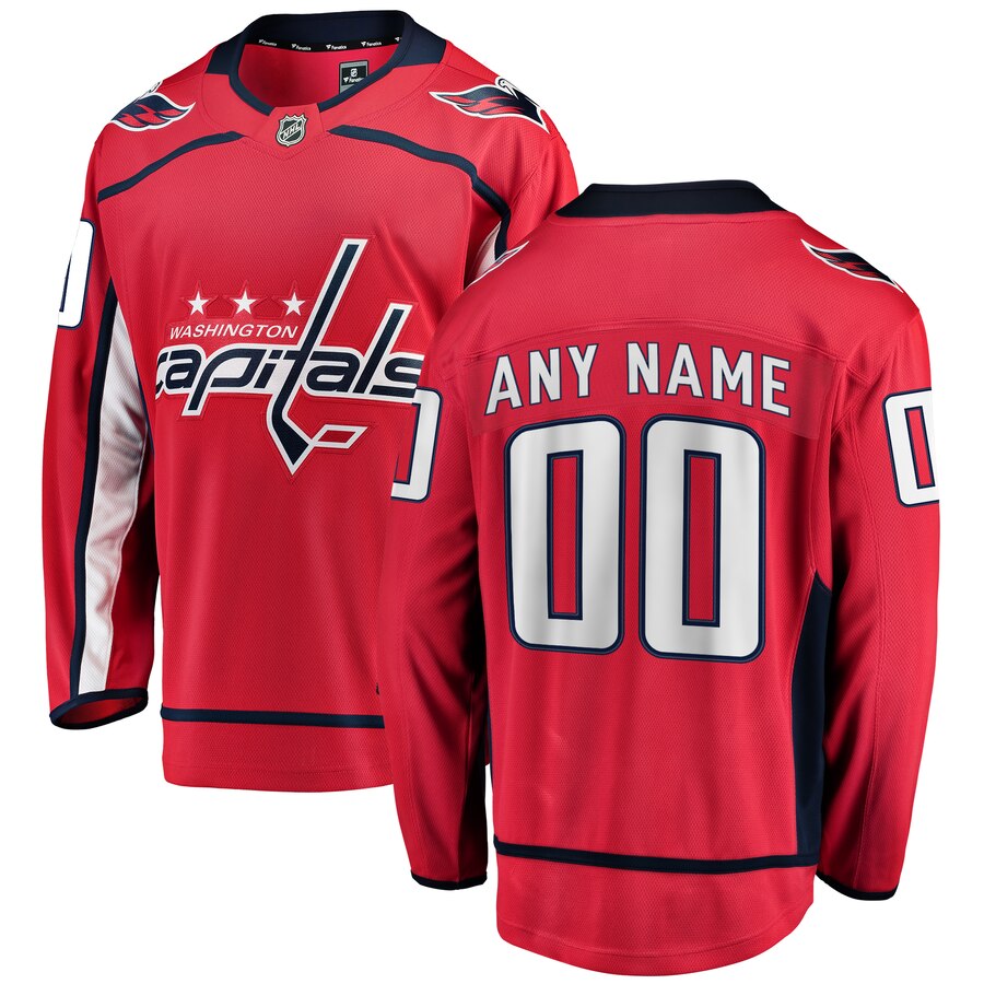 Washington Capitals Fanatics Branded Home Breakaway Custom Jersey Red
