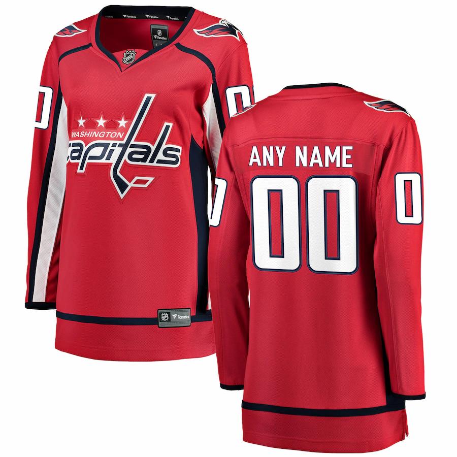 Washington Capitals Fanatics Branded Womens Home Breakaway Custom Jersey Red