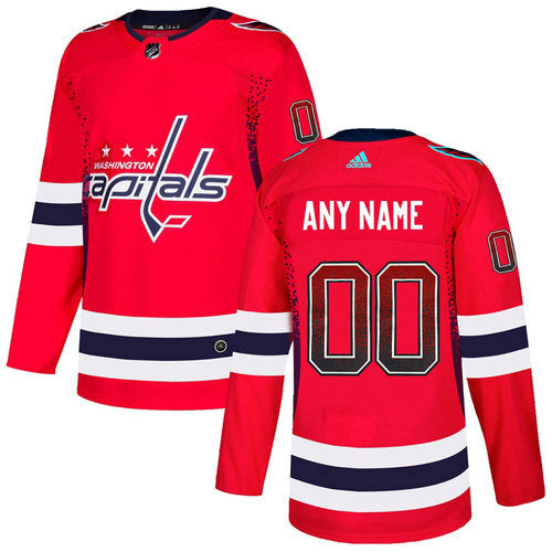 Washington Capitals Red Customized Drift Fashion Jersey