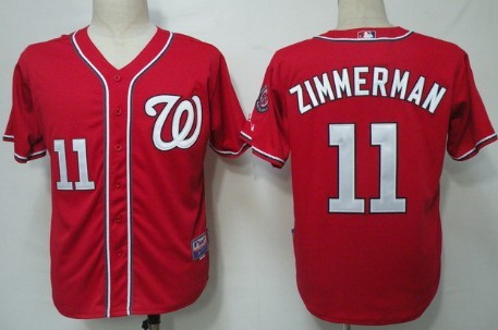 Washington Nationals 11 Ryan Zimmerman Red Jersey