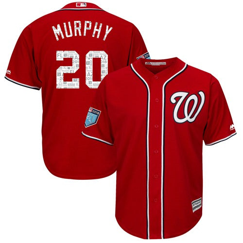 Washington Nationals 20 Daniel Murphy Red 2018 Spring Training Cool Base Stitched Mlb Jersey