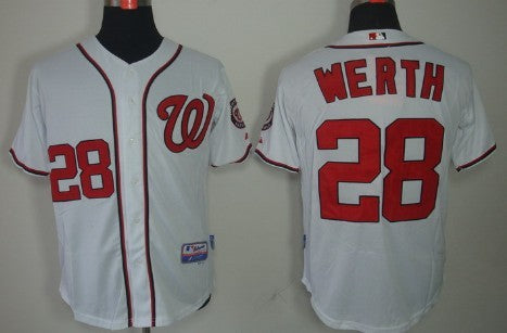 Washington Nationals 28 Jayson Werth White Jersey