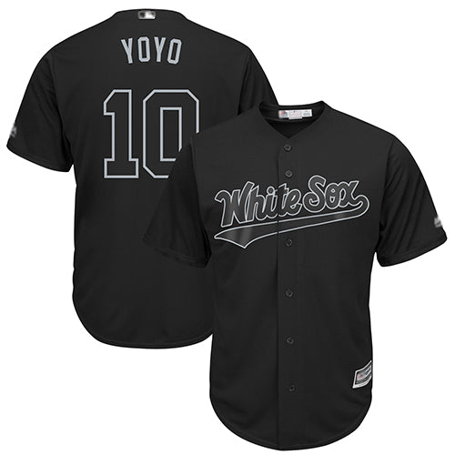 White Sox 10 Yoan Moncada Black Yoyo Players Weekend Cool Base Stitched Baseball Jersey