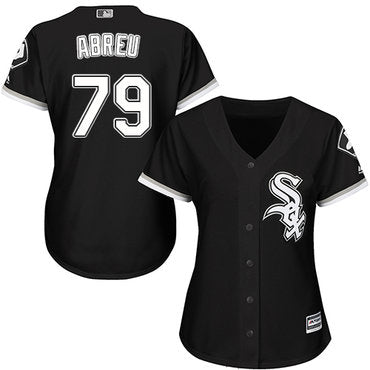 White Sox 79 Jose Abreu Black Alternate Womens Stitched Baseball Jersey