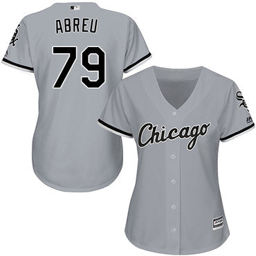 White Sox 79 Jose Abreu Grey Road Womens Stitched Baseball Jersey