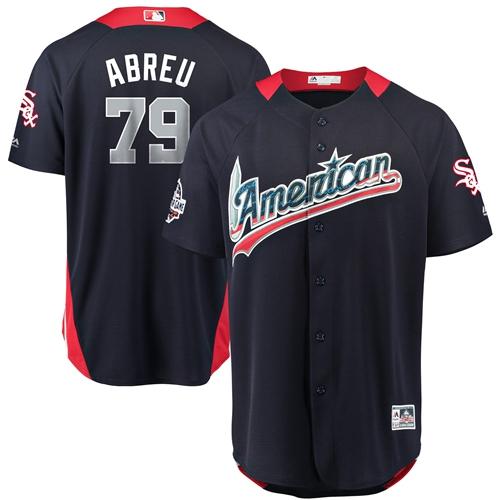 White Sox 79 Jose Abreu Navy Blue 2018 All star American League Stitched Baseball Jerseys