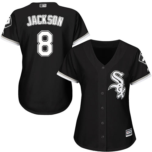 White Sox 8 Bo Jackson Black Alternate Womens Stitched Baseball Jersey